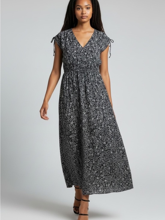 XiRENA Dresses & Skirts - Xirena Camelia Floral Cotton Maxi Dress- Navy/Cream - S- MSRP $294